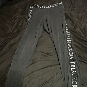 Y2k blackcraft stripe jogger leggings